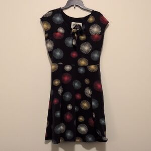 Womens Size 1X Effie's Heart Vintage Retro Style Cap Sleeve Starburst Dress